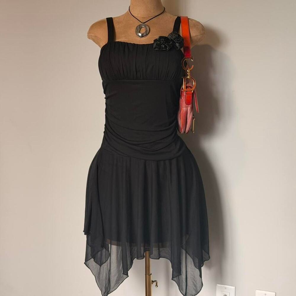 Sweet storm black mini dress
